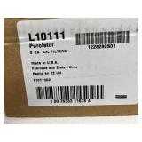 NEW open box 6 count Purolator L10111 Oil Filters. This bulk pack includes 6 spin-on filters featuring multi-fiber media for 5,000-mile engine protection. Includes a silicone anti-drainback valve to p