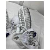 Lot of 2 Air King 6" Clip-On Fans. Commercial-grade personal fans with 2 quiet speeds. Features a heavy-duty, spring-loaded clip and tilting head for custom airflow. Durable, compact design—ideal fo