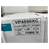 MSRP $150+ NEW NovaPlus VP4550XC 38 Gallon Extra Heavy Duty Clear Trash Can Liners 200 Bags Per Case 33"x45" Heavy Duty & Thick 1.4 Mil Industrial Strength Coreless Rolls Great For Janitorial &amp