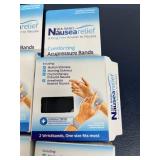 MSRP $400 NEW 29 Boxes (58 total bands) Sea-Band Nausea Relief Wristbands Drug-free acupressure relieves motion sickness, morning sickness & chemotherapy-induced nausea. Soft, washable & reusa