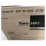 MSRP $280 NEW Case of 12 PDI Sani-HP1 Large Germicidal Wipes Canisters 1-Minute Hydrogen Peroxide Disinfectant, Kills 50+ Pathogens Including C. diff & Norovirus, Professional Medical Grade Surfac