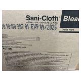 MSRP $180 NEW Case PDI Sani-Cloth BLEACH Large Wipes 12 Canisters Hospital/Clinic Surface Disinfection effective against 50 microorganisms like C. diff & Norovirus. 4-min contact time. EPA-registe