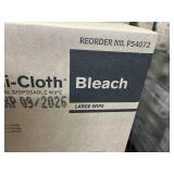 MSRP $180 NEW Case PDI Sani-Cloth BLEACH Large Wipes 12 Canisters Hospital/Clinic Surface Disinfection effective against 50 microorganisms like C. diff & Norovirus. 4-min contact time. EPA-registe
