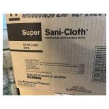 MSRP $180 NEW 1 Case Super Sani-Cloth XL Germicidal Wipes 6 Canisters w/75 Huge 7.5" x 15" Wipes Each, Compatible w/800+ Medical Devices, Professional Healthcare *Thick, strong wipes have a high fluid