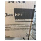 NEW case of 6, 95ct (570 wipes total!) XL Sani-HP1 Wipes. REF P83184. Features 1-min kill time for 50+ pathogens including C. diff, Norovirus & SARS-CoV-2. Ideal for high-turnover healthcare areas. Fa