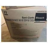 MSRP $180 NEW Case PDI Sani-Cloth BLEACH Large Wipes 12 Canisters Hospital/Clinic Surface Disinfection effective against 50 microorganisms like C. diff & Norovirus. 4-min contact time. EPA-registe