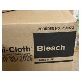 MSRP $180 NEW Case PDI Sani-Cloth BLEACH Large Wipes 12 Canisters Hospital/Clinic Surface Disinfection effective against 50 microorganisms like C. diff & Norovirus. 4-min contact time. EPA-registe