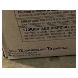 MSRP $180 NEW Case PDI Sani-Cloth BLEACH Large Wipes 12 Canisters Hospital/Clinic Surface Disinfection effective against 50 microorganisms like C. diff & Norovirus. 4-min contact time. EPA-registe