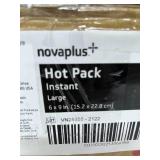 MSRP $120 2 NEW Cases Novaplus Instant Hot Packs 16 Packs/Case Large 6x9" Instant Heat Therapy Wraps, Squeeze & Shake Activation, No Microwave Needed, Can be applied directly to skin Ideal For Spo
