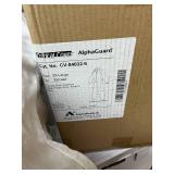 MSRP $180 NEW Case of 25 AlphaGuard 3X-Large Coveralls REF CV-84032-6, Fluid-Repellent SMS Protective Suits w/Serged Seams, Elastic Wrists/Ankles/Back, Breathable High-Filtration Disposable Coveralls 