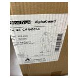 MSRP $180 NEW Case of 25 AlphaGuard 3X-Large Coveralls REF CV-84032-6, Fluid-Repellent SMS Protective Suits w/Serged Seams, Elastic Wrists/Ankles/Back, Breathable High-Filtration Disposable Coveralls 