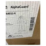 MSRP $180 NEW Case of 25 AlphaGuard 3X-Large Coveralls REF CV-84032-6, Fluid-Repellent SMS Protective Suits w/Serged Seams, Elastic Wrists/Ankles/Back, Breathable High-Filtration Disposable Coveralls 