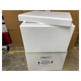 MSRP $300 5 NEW ThermoChill Insulated XL Shipping Containers, Heavy-Duty EPS Foam Coolers & Corrugated Outer Shipping Boxes, Ship Food, Meal Kits, Seafood, Medical/Pharmaceutical Products, Reusabl