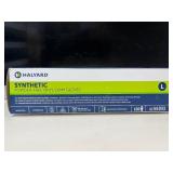 MSRP $200 Lot of 7 boxes (1,600 gloves!) by Halyard. 5 boxes of Premium Sterling SG Nitrile and 1 Synthetic Vinyl. Size L- Upgrade to professional-grade protection with high tactile sensitivity. Powde
