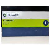 MSRP $200 Lot of 7 boxes (1,600 gloves!) by Halyard. 5 boxes of Premium Sterling SG Nitrile and 1 Synthetic Vinyl. Size L- Upgrade to professional-grade protection with high tactile sensitivity. Powde