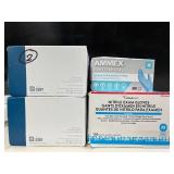MSRP $150 Lot of 4 boxes (2 Cranberry, 1 AMMEX, 1 Cardinal Health). Total: 850 blue nitrile exam gloves. Size: Medium. Medical-grade, powder-free & latex-free. Textured for superior grip & che