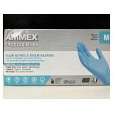 MSRP $150 Lot of 4 boxes (2 Cranberry, 1 AMMEX, 1 Cardinal Health). Total: 850 blue nitrile exam gloves. Size: Medium. Medical-grade, powder-free & latex-free. Textured for superior grip & che
