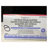 Lot of 3 boxes of gloves: Medline, Cardinal Health, Ansell. 300 gloves total, Size XL & XXL. High-protection medical lot includes textured nitrile, high-risk latex & ultra-long 16" nitrile. All powder