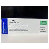 Lot of 6 Boxes of Patterson Gloves. 1,200 total gloves. Size Medium. Professional grade mix: 3 boxes Nitrile for latex-free protection & 3 boxes Aloe-infused Latex to soothe skin. Both feature texture