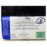 Lot of 6 Boxes of Patterson Gloves. 1,200 total gloves. Size Medium. Professional grade mix: 3 boxes Nitrile for latex-free protection & 3 boxes Aloe-infused Latex to soothe skin. Both feature texture