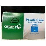 Lot of 4 boxes, Medline & Aspen. 300 total gloves, Size Large. Premium powder-free nitrile & latex. Medical-grade protection with textured grip & extended cuffs for safety. Versatile, durable, and pun