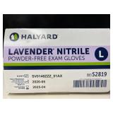 Lot of 4 boxes of gloves: Halyard, Tronex, & Medline. Total of 850 gloves. Size: Large. These powder-free nitrile gloves offer medical-grade protection, superior dexterity, and are chemo-tested for sa