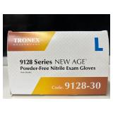 Lot of 4 boxes of gloves: Halyard, Tronex, & Medline. Total of 850 gloves. Size: Large. These powder-free nitrile gloves offer medical-grade protection, superior dexterity, and are chemo-tested for sa