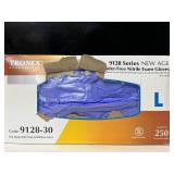 Lot of 4 boxes of gloves: Halyard, Tronex, & Medline. Total of 850 gloves. Size: Large. These powder-free nitrile gloves offer medical-grade protection, superior dexterity, and are chemo-tested for sa