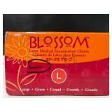Lot of 3 Boxes of Gloves- Blossom, Criterion N300 Ultra, Halyard Aquasoft. Total 700 Large gloves. Includes latex & nitrile options. Features powder-free, textured grip, and ambidextrous designs f