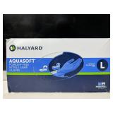 Lot of 3 Boxes of Gloves- Blossom, Criterion N300 Ultra, Halyard Aquasoft. Total 700 Large gloves. Includes latex & nitrile options. Features powder-free, textured grip, and ambidextrous designs f