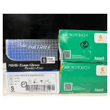 Lot of 3 Boxes of Gloves- Pulse & Ansell Micro-Touch Affinity. Total 500 Nitrile Exam Gloves, Size Small. Powder-free, latex-free, and textured for superior grip and dexterity. Medical-grade prote