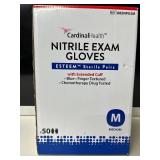 NEW box of Cardinal Health Esteem Gloves, 100 gloves (50 sterile pairs), Size Medium. Features: Sterile, extended cuff for extra protection, finger textured for superior grip, and chemo drug tested. I
