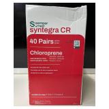 NEW Box of Sempermed Syntegra CR Gloves, 40 pairs total. Size 8-. These sterile, latex-free chloroprene surgical gloves offer a micro-textured grip and superior tactile sensitivity for high-precision 