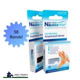 MSRP $400 NEW 29 Boxes (58 total bands) Sea-Band Nausea Relief Wristbands Drug-free acupressure relieves motion sickness, morning sickness & chemotherapy-induced nausea. Soft, washable & reusa