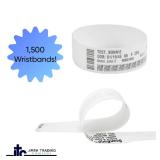 MSRP $1,000 5 NEW BOXES PDC ContourBand AC DIRECT THERMAL Wristbands, 1,500 TOTAL ID Bands, PermaPrint Scannable Barcode Surface, Water/Solvent Resistant, Ideal for Hospitals, Vets, Events, Security &