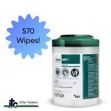 MSRP $150 1 NEW Case PDI Sani-HP1 Germicidal XL Wipes, REF P83184, 6 Canisters x 95 Wipes Each, 1-Min Kill Time for 50 Pathogens Including Norovirus & C. Auris, Hydrogen Peroxide Formula, Extra La