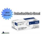 MSRP $165 Lot 9 boxes PremierPro Plus. 1800 total gloves. Size Large. Chemo-tested medical grade. Powder-free with textured fingertips for grip. Latex-free and ambidextrous. Professional quality prote