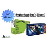 Lot of 4 Boxes of Exam Gloves | Aurelia & SemperCare | 400 Gloves | Size: Small. Durable, powder-free nitrile and latex with textured fingertips for superior grip and dexterity. Ambidextrous, non-ster
