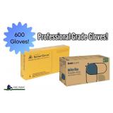 Lot of 6 boxes of gloves, BeeSure & BetterGloves, 600 total gloves, Size Small. Powder-free nitrile with textured grip for precision. Features biodegradable technology. Durable, latex-free barrier for