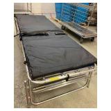 MSRP $1600 Lot Of 2 NEW In Box Medical Grade Folding Camping Cots With Mattresses & IV Poles Approx 82"x32"x19" 450lb Capacity Great For Cabins, Youth Groups, Emergency Deployment, Airbnb, Jobsite