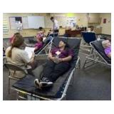 MSRP $1600 Lot Of 2 NEW In Box Medical Grade Folding Camping Cots With Mattresses & IV Poles Approx 82"x32"x19" 450lb Capacity Great For Cabins, Youth Groups, Emergency Deployment, Airbnb, Jobsite