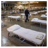 MSRP $1600 Lot Of 2 NEW In Box Medical Grade Folding Camping Cots With Mattresses & IV Poles Approx 82"x32"x19" 450lb Capacity Great For Cabins, Youth Groups, Emergency Deployment, Airbnb, Jobsite