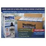 MSRP $150 NEW Case of 12 NeilMed Sinus Rinse Starter Kits. Complete saline rinse system *relief from allergies, sinus pressure, congestion & post-nasal drip. Great for resale, clinics & more! 