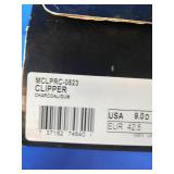 Brand New   Lugz Clipper Mens charcoal canvas slip-on sneakers with gum soles. Size 9