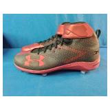 Brand New Under Armour Harper One Mid ST baseball cleats in red and black Size 13