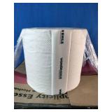 San Jamar Simplicity Essence mechanical paper towel dispenser and roll of paper towels