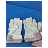 Brand New 3 Pairs of Chore MCR Safety Economy Grade split leather palm work gloves.