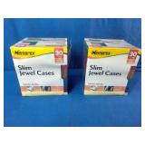 Brand New  Two packs of Memorex 30-count slim jewel cases for CD or DVD storage.