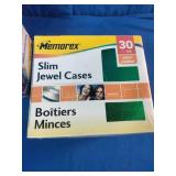 Brand New  Two packs of Memorex 30-count slim jewel cases for CD or DVD storage.