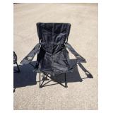 Two new lawn chairs with cases and cup holders